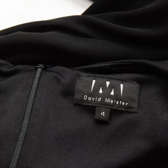 David Meister Cocktail Dress Asymmetric Midi Evening Sleeveless Midi Size 4 - Picture 3 of 6